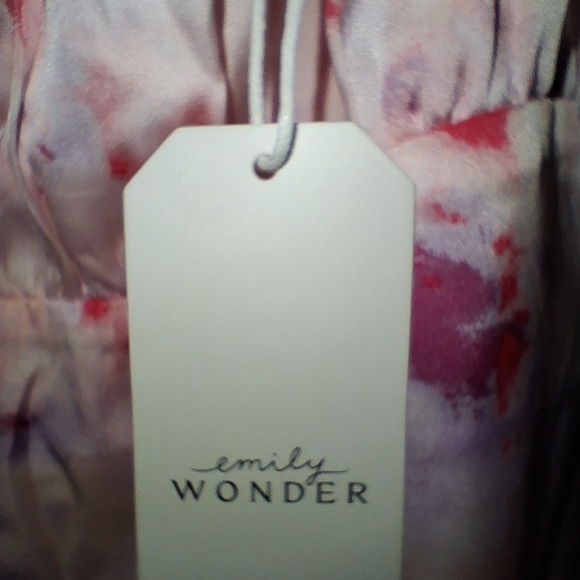 Emily Wonder Soft Pink Floral Tie-Dye Ruffle Strap Mini Dress - Picture 8 of 15